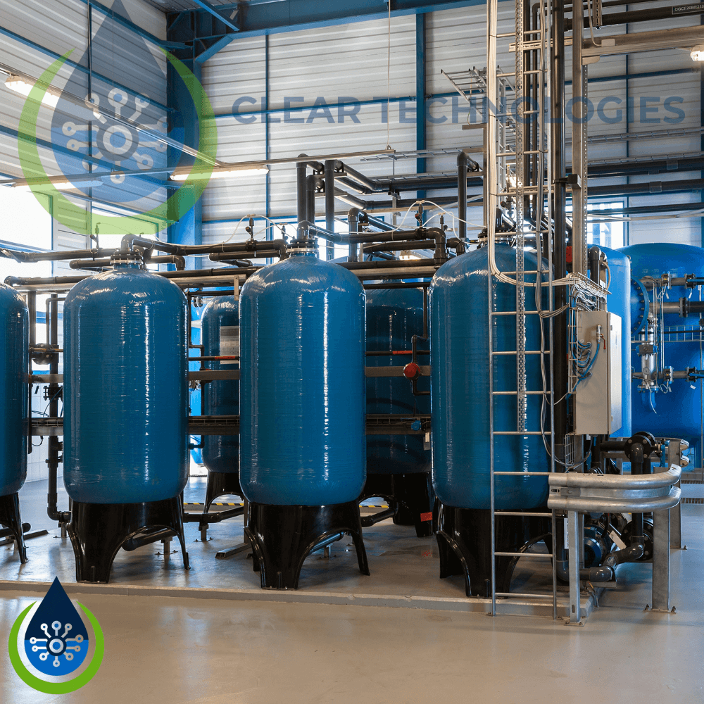 Planta ablandadora de agua industrial de alta gama instalada por Clear Technologies