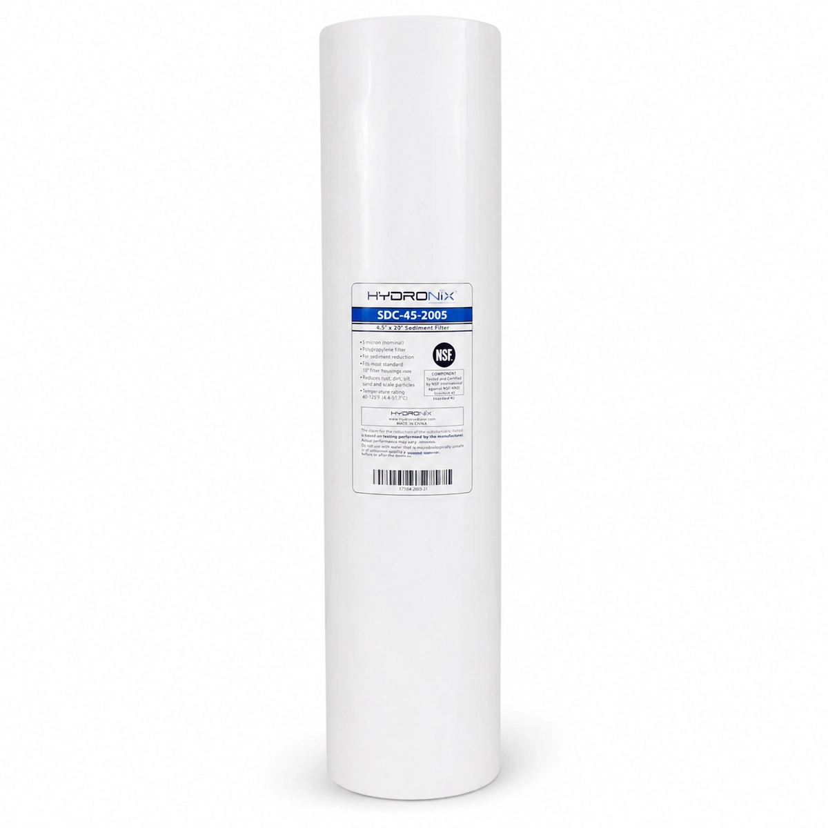 Filtro de sedimentos Hydronix 5 micras 4.5x20 Big Blue Clear Technologies